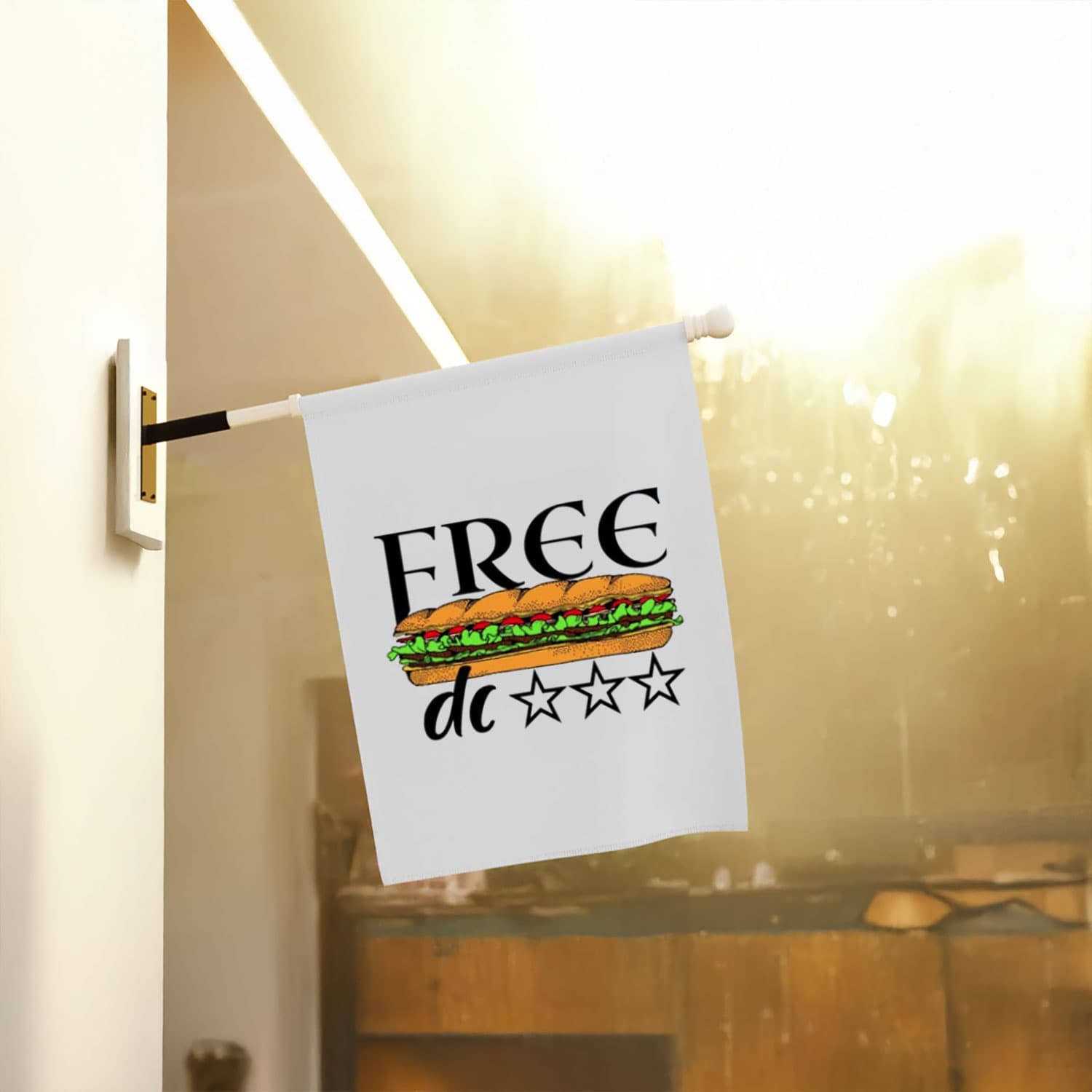 Free DC Political Flag – Funny Sub Sandwich Statehood Banner