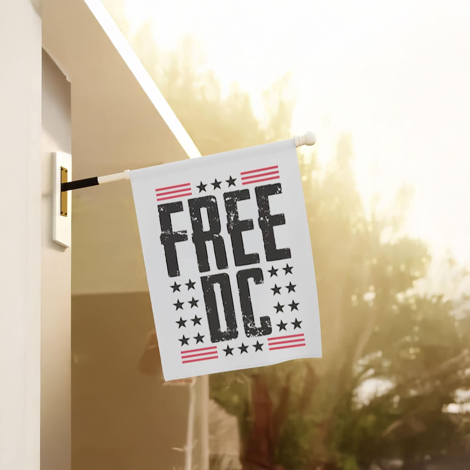 Free DC Political Flag – Resist Federal Overreach Activist Banner