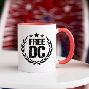 Free DC Political Mug – Laurel Wreath Activist Ceramic Cup