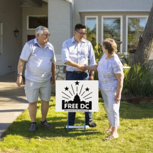 Free DC Political Protest Yard Sign – End Taxation Without Representation