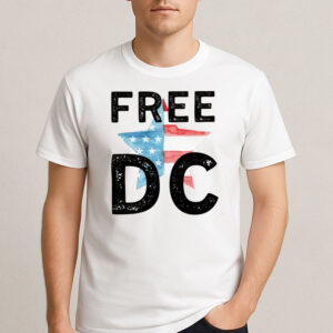 Free DC Political Shirt – American Flag Star Activist Tee