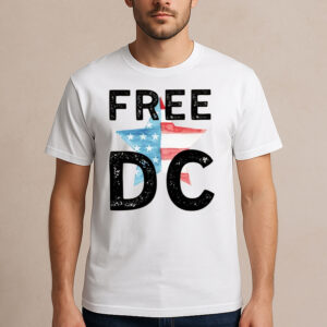 Free DC Political Shirt – American Flag Star Activist Tee