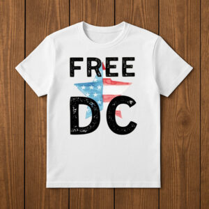 Free DC Political Shirt – American Flag Star Activist Tee