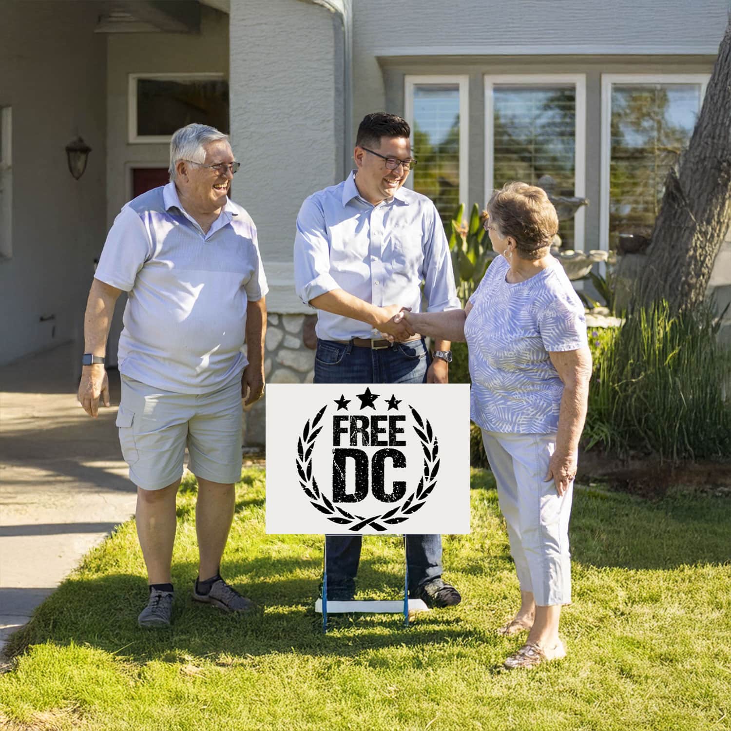 Free DC Political Yard Sign – Laurel Wreath Equality Outdoor Sign