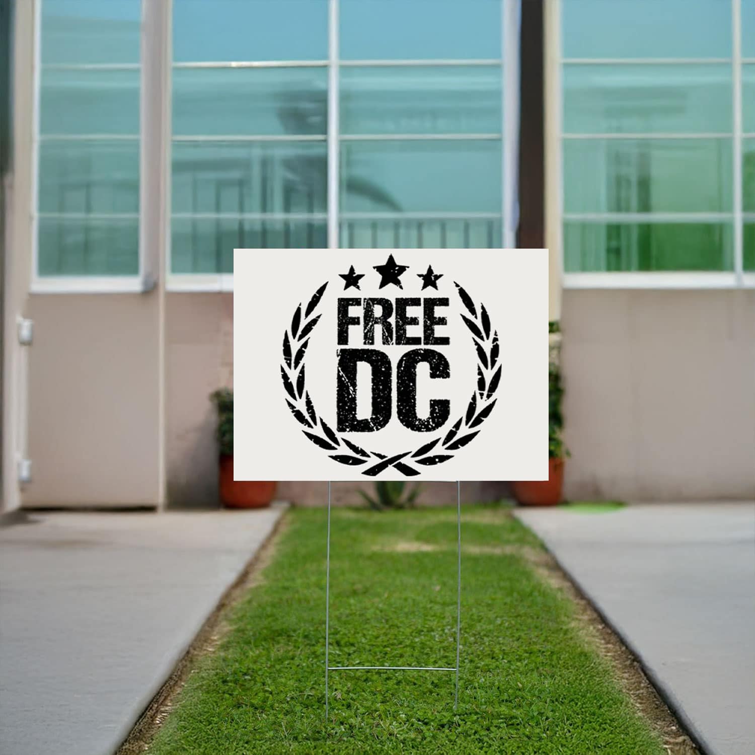 Free DC Political Yard Sign – Laurel Wreath Equality Outdoor Sign