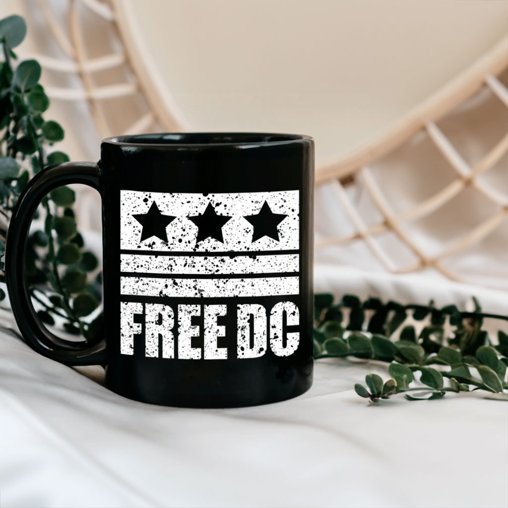 Free DC Protest Mug – Distressed Retro Political Activist Cup