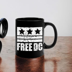 Free DC Protest Mug – Distressed Retro Political Activist Cup