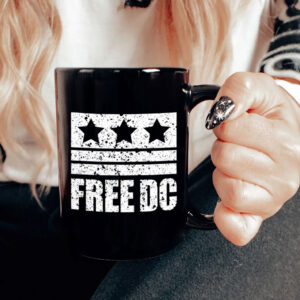 Free DC Protest Mug – Distressed Retro Political Activist Cup