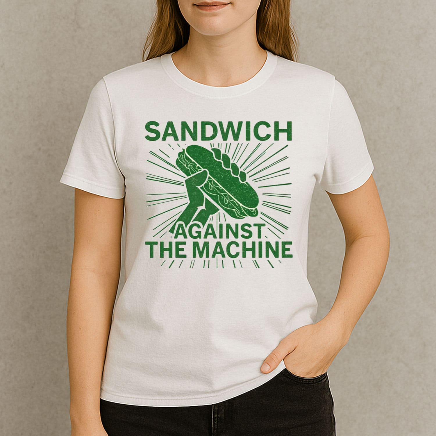 Free DC Protest Shirt – Sandwich Against The Machine Political Tee