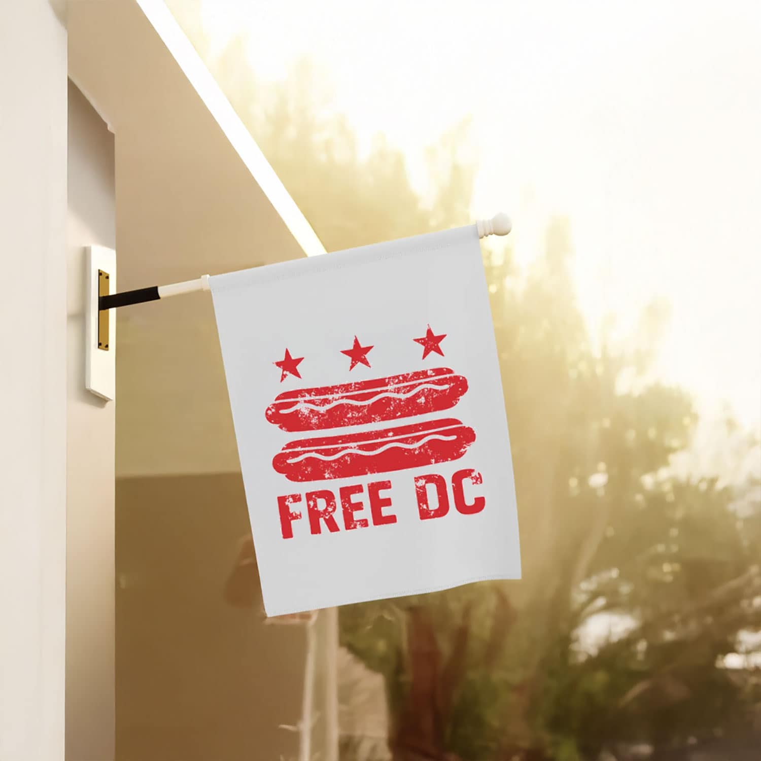 Free DC Protest Sticker – Hotdog Activist Political Decal