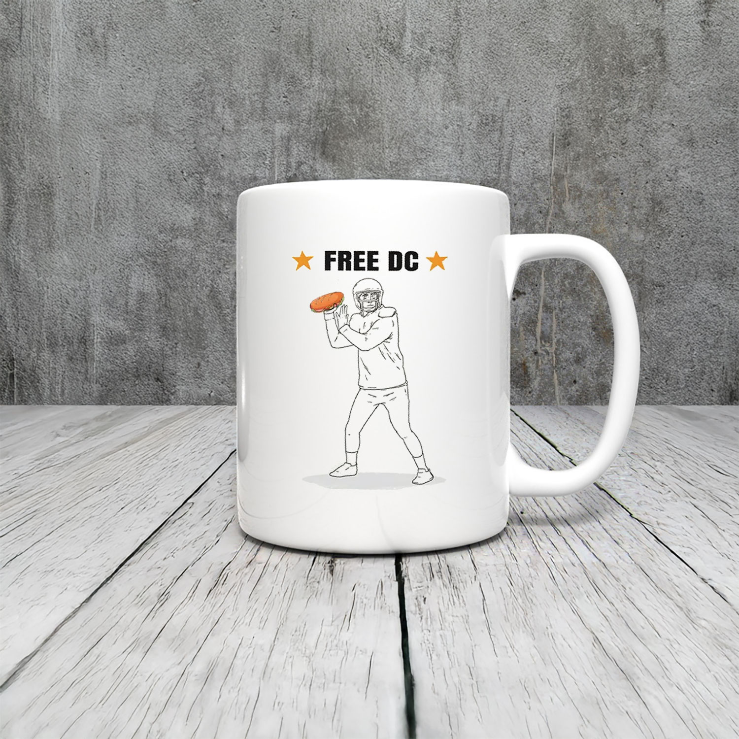Free DC Resistance Mug – Football Sandwich Protest Coffee Cup