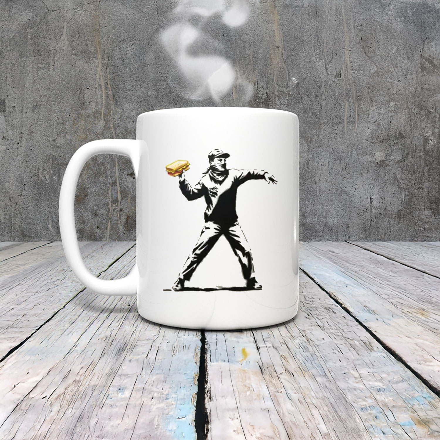 Free DC Resistance Mug – Sub Sandwich Protest Street-Art Coffee Cup