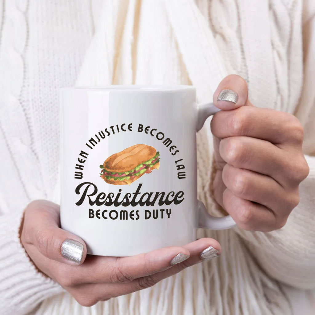 Free DC Resistance Mug – When Injustice Becomes Law Protest Coffee Cup