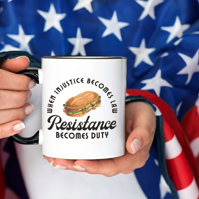 Free DC Resistance Mug – When Injustice Becomes Law Protest Coffee Cup