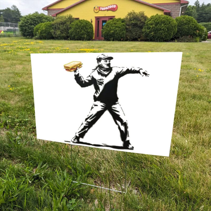 Free DC Resistance Yard Sign – Sub Sandwich Protest Street-Art Lawn Banner