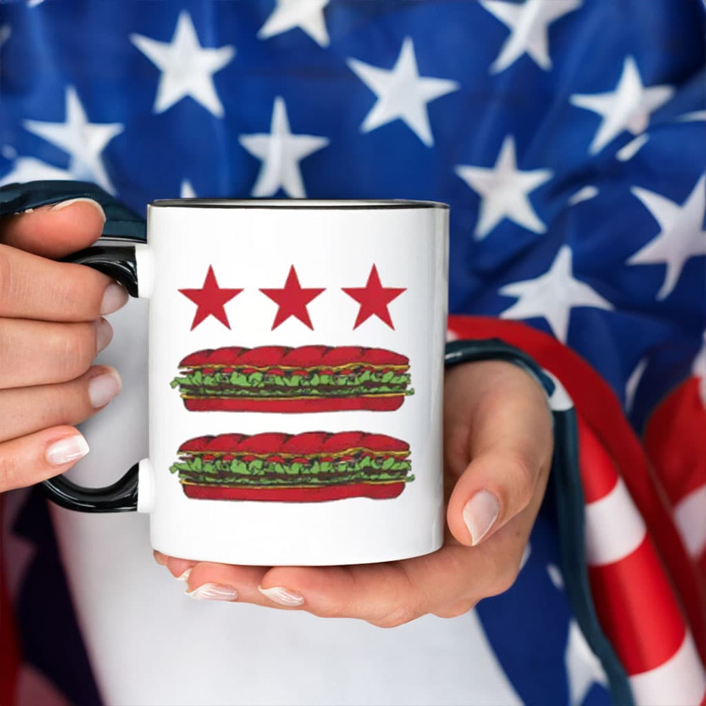 Free DC Sandwich Flag Mug – Funny Washington DC Coffee Cup