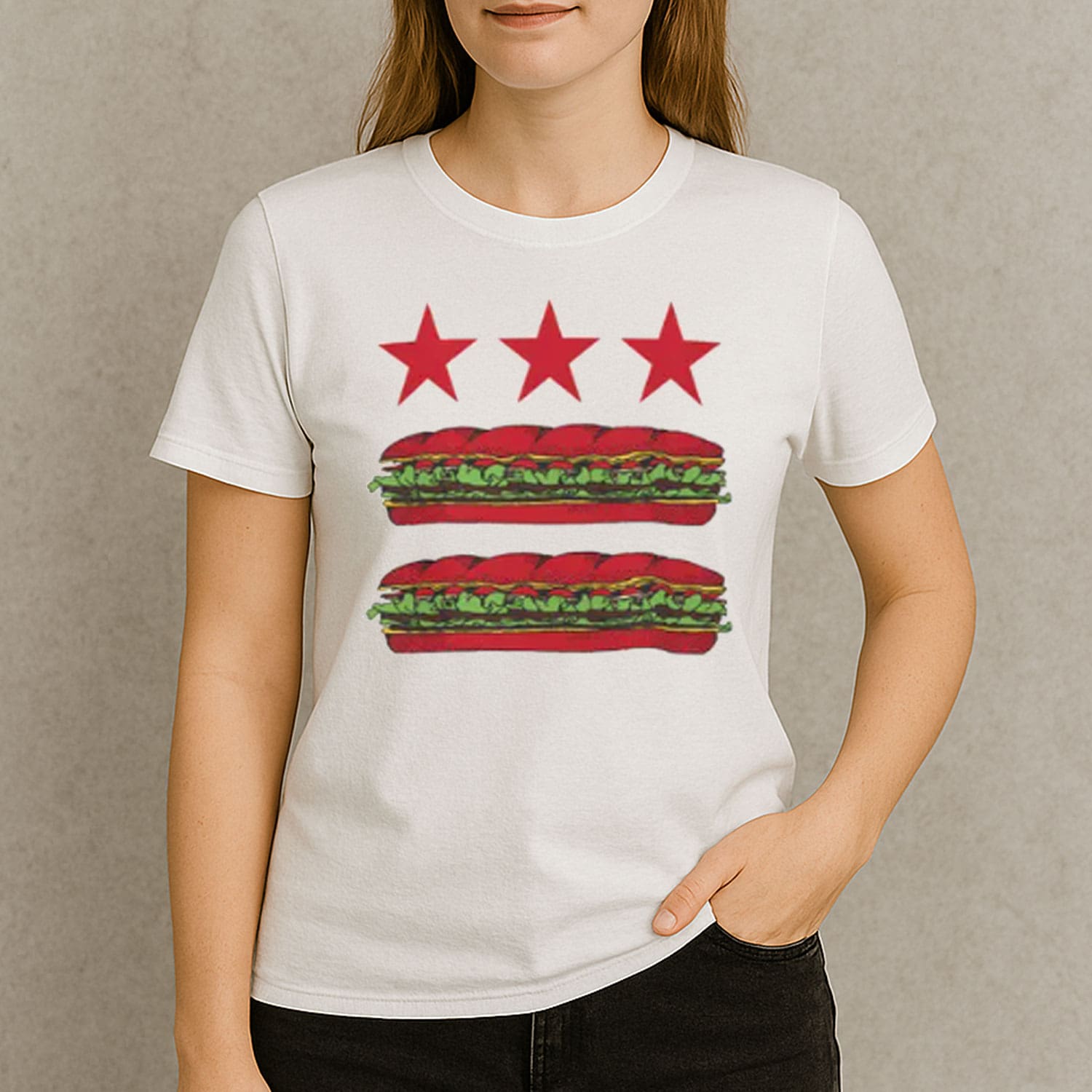Free DC Sandwich Flag Shirt – Funny Washington DC Pride Tee