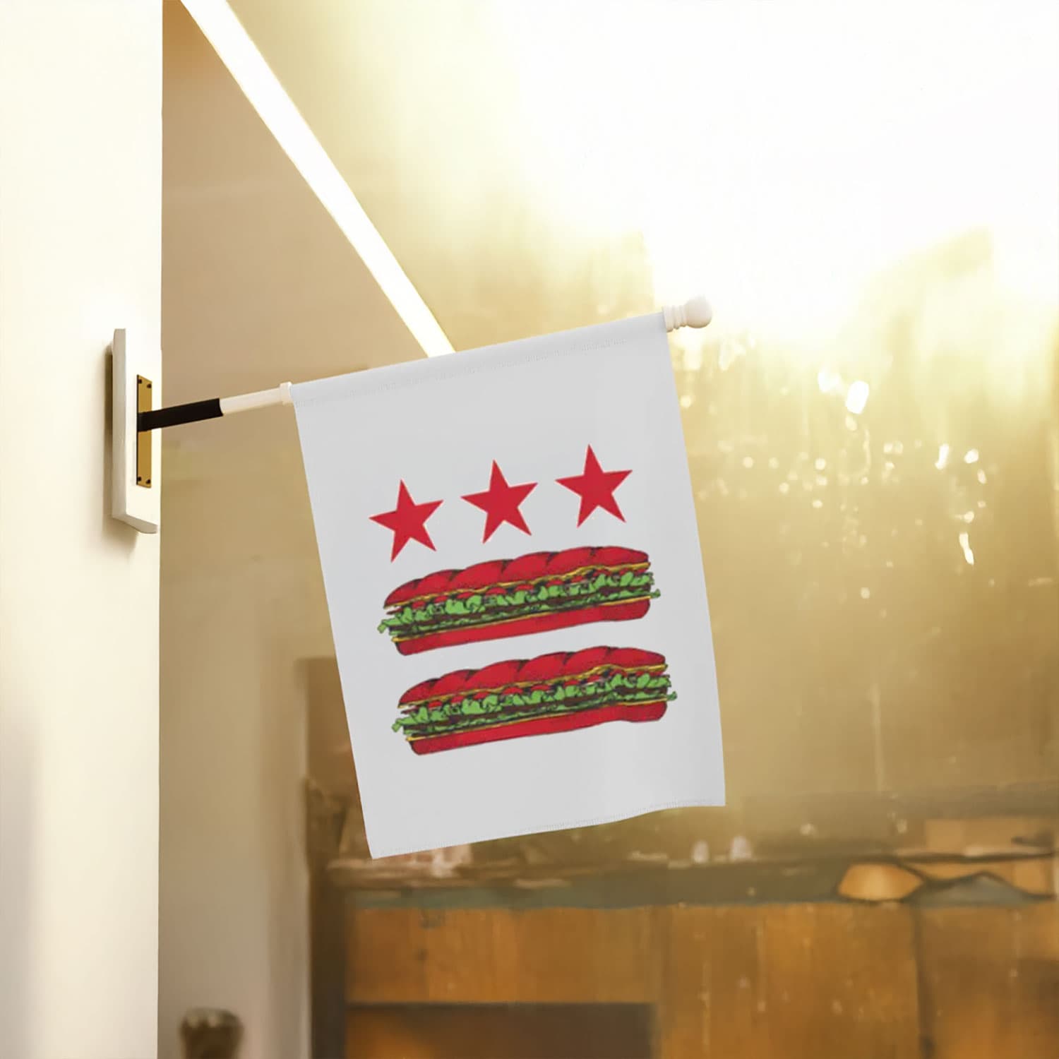 Free DC Sandwich Flag – Funny Washington DC Banner