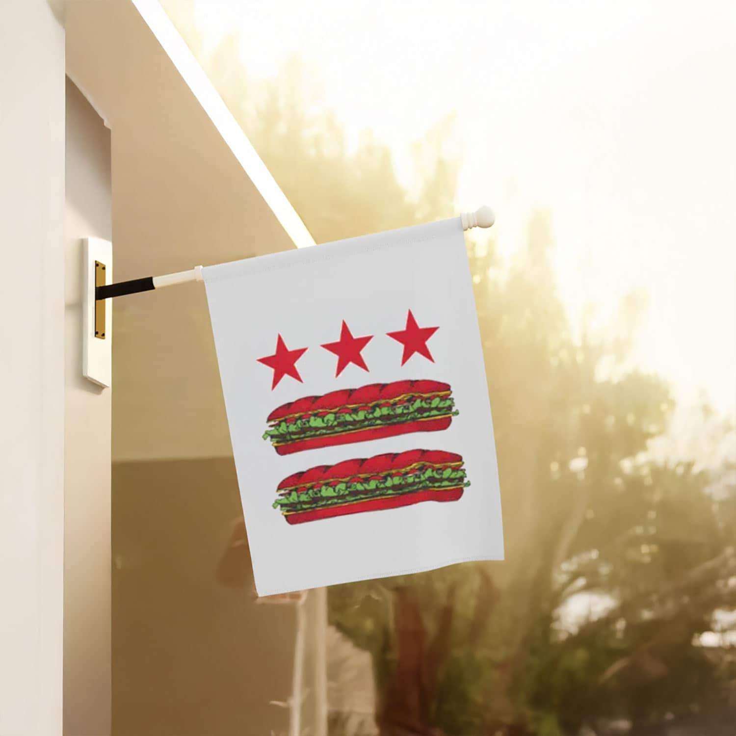 Free DC Sandwich Flag – Funny Washington DC Banner