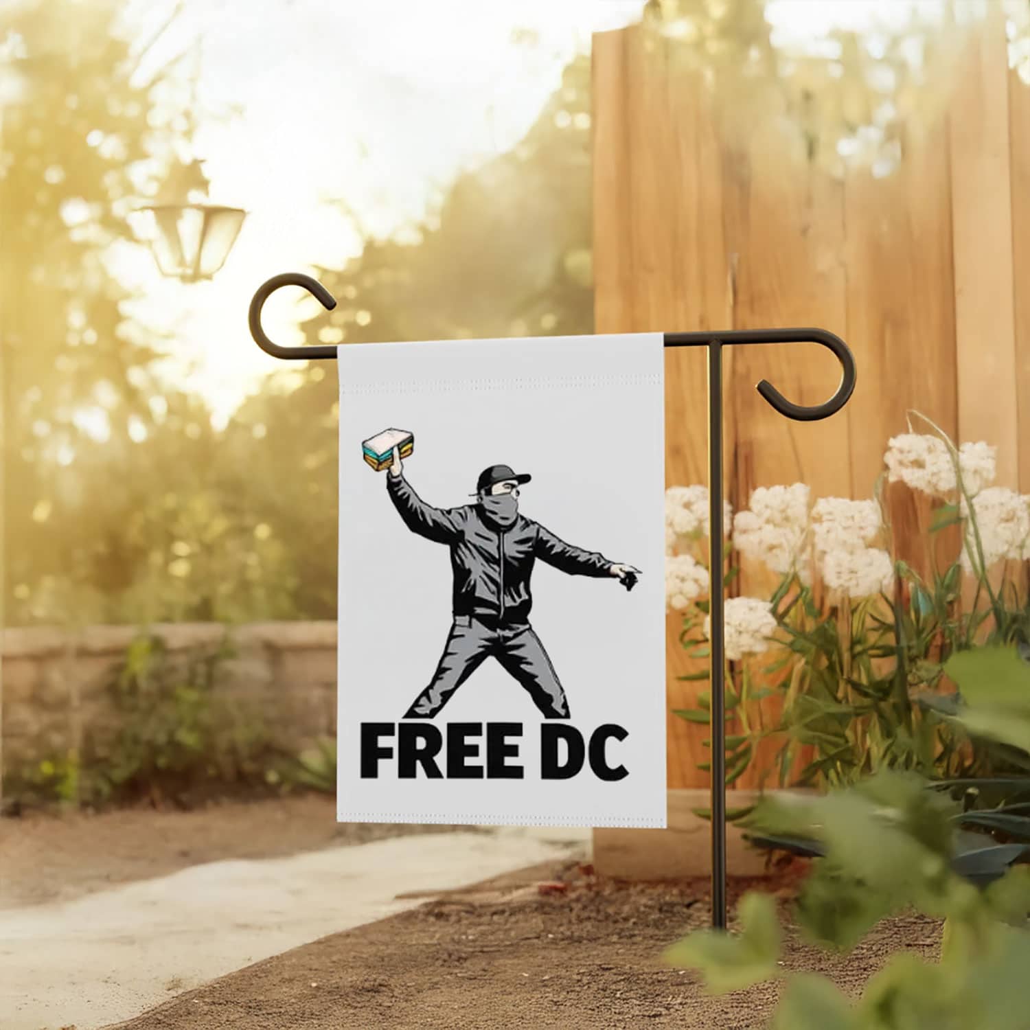 Free DC Sandwich Guy Flag – Washington Statehood Protest Banner