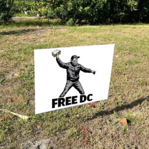 Free DC Sandwich Guy Yard Sign – Washington Statehood Protest Lawn Sign