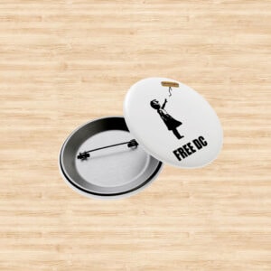 Free DC Sandwich Thrower Button – Washington Statehood Protest Pin Badge