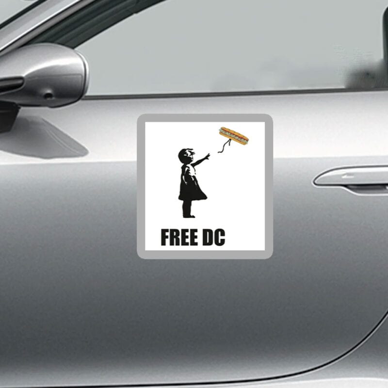 Free DC Sandwich Thrower Sticker – Washington Statehood Protest Decal