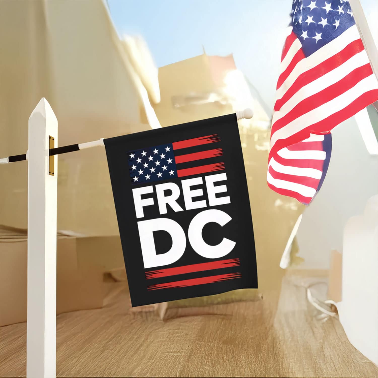 Free DC Flag – American Flag Protest Graphic Flag