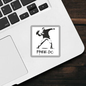 Free DC Sticker – Banksy Inspired Washington Statehood Protest Decal