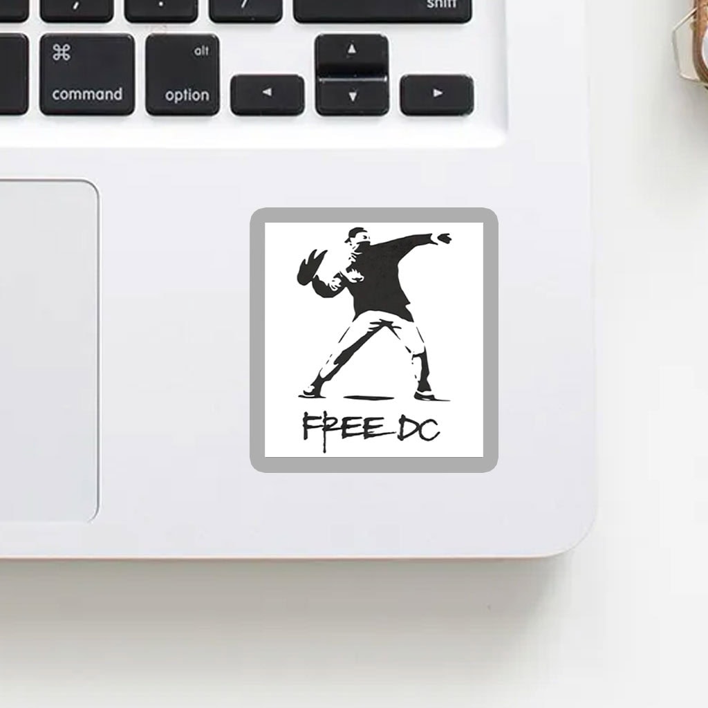 Free DC Sticker – Banksy Inspired Washington Statehood Protest Decal