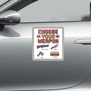 Free DC Sticker – Choose Your Weapon Pixel Art Sub Sandwich Protest Decal