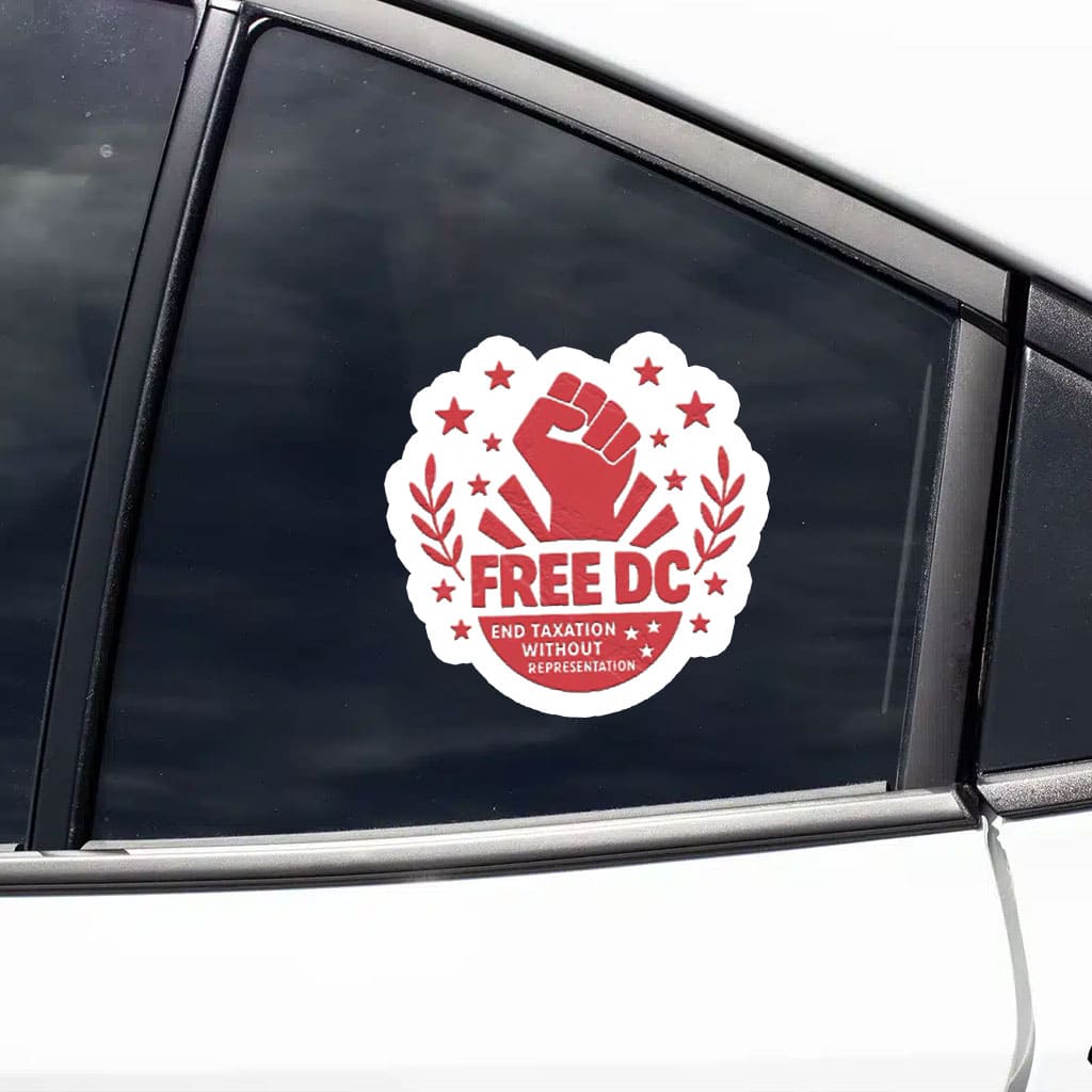 Free DC Sticker – End Taxation Without Representation Protest Decal