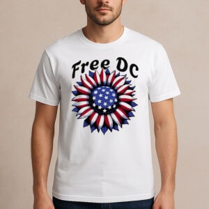 Free-DC-Sunflower-Shirt-–-Patriotic-Washington-DC-Protest-Tee