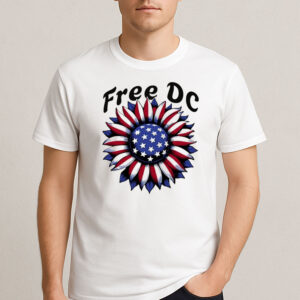 Free-DC-Sunflower-Shirt-–-Patriotic-Washington-DC-Protest-Tee-US