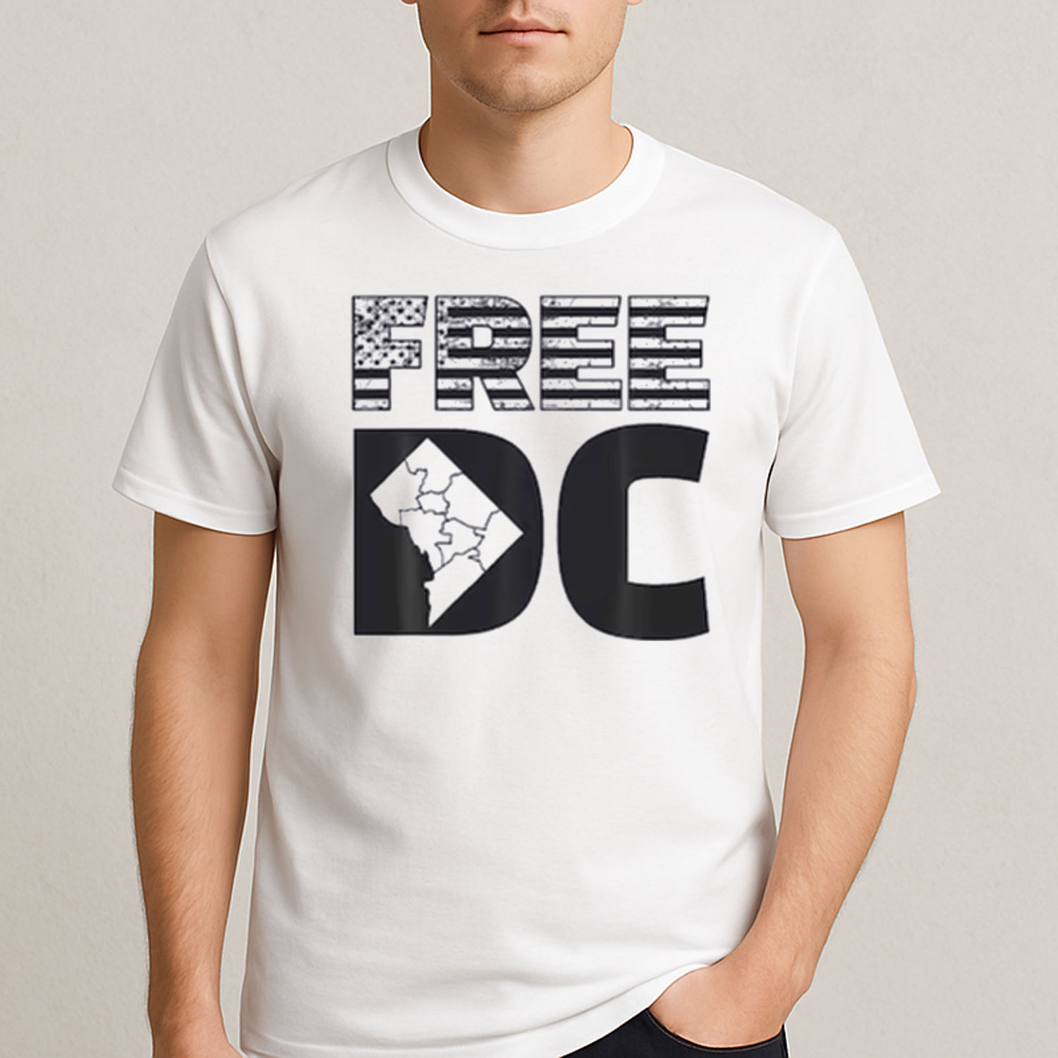 Free DC T-Shirt – Washington D.C. Statehood Rights Tee