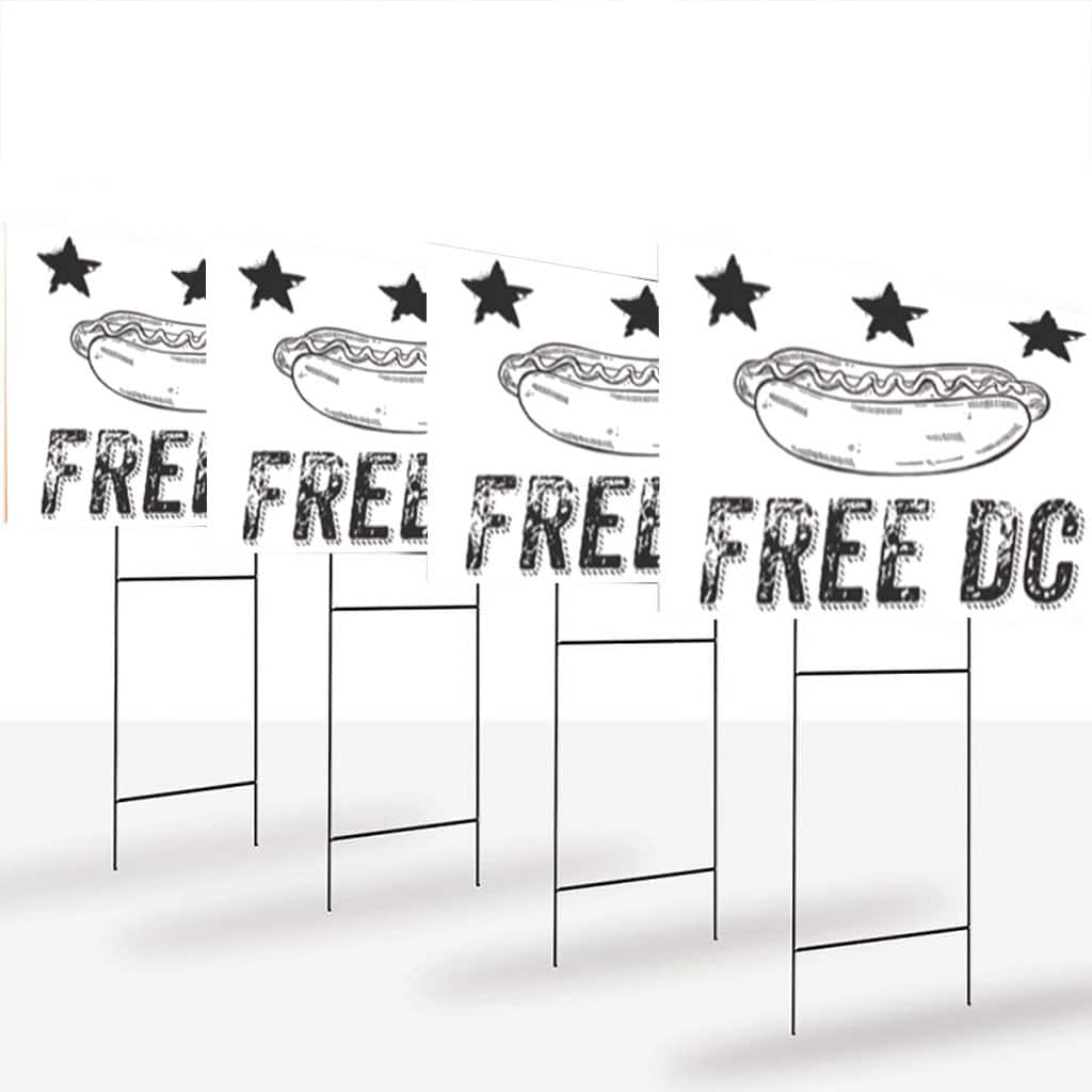 Free DC Yard Sign – Resist Federal Overreach Equality Lawn Banner