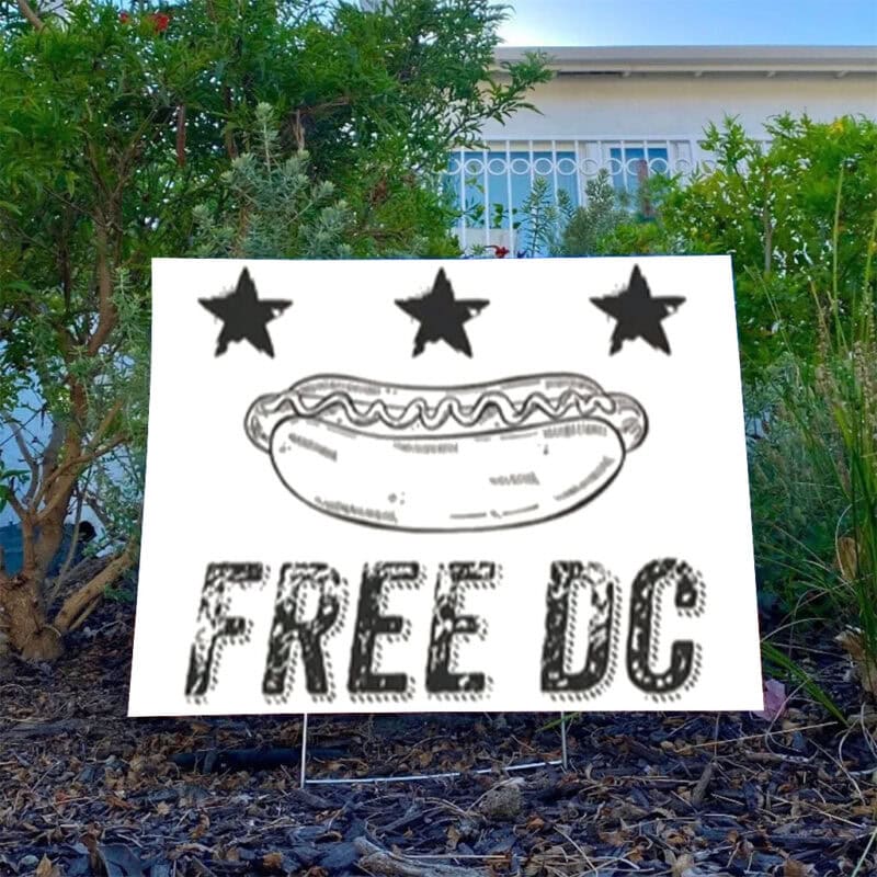 Free DC Yard Sign – Resist Federal Overreach Equality Lawn Banner