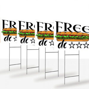 Free DC Yard Sign – Sub Sandwich Washington Statehood Protest Lawn Banner
