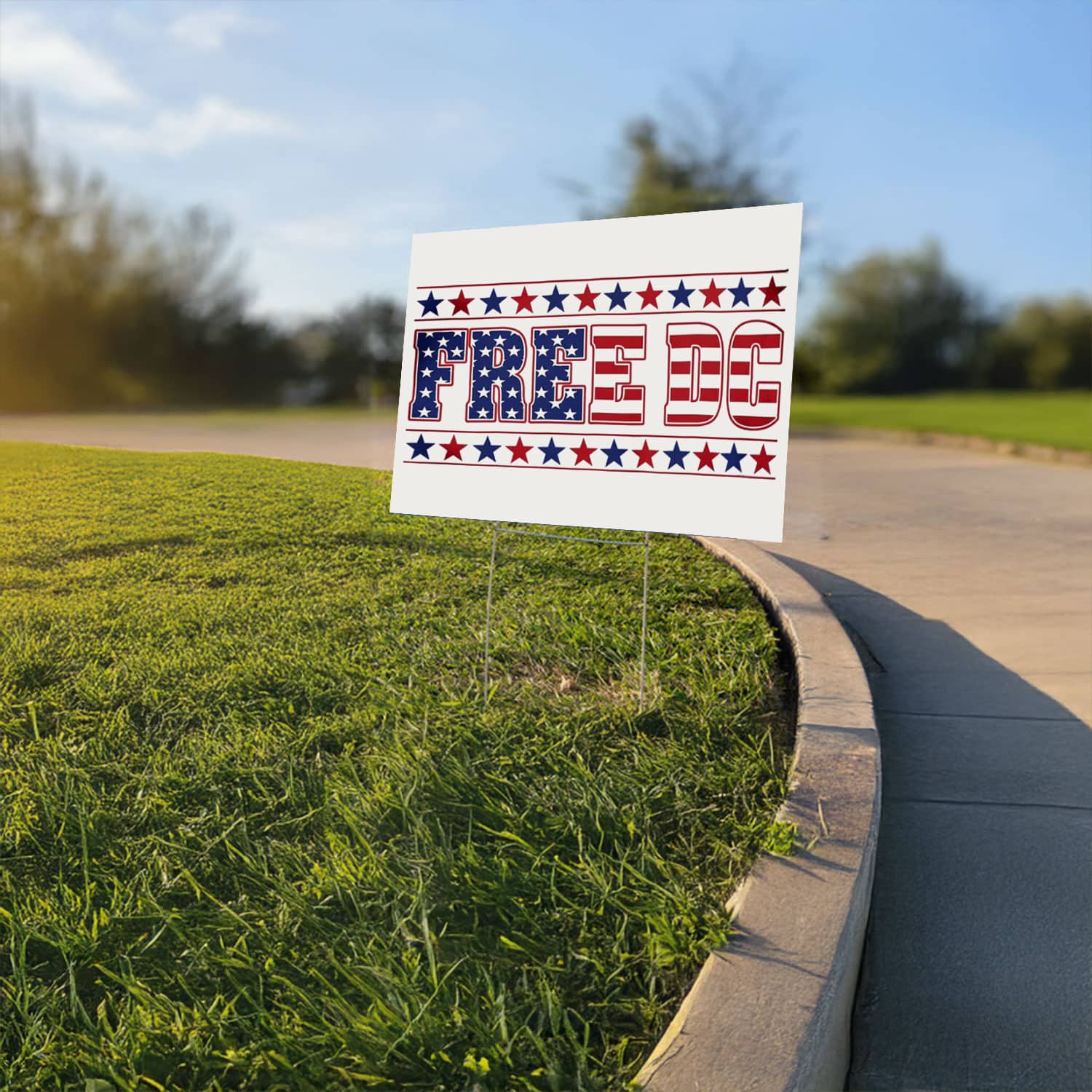 Free DC Yard Sign – Washington D.C. Statehood Protest Sign