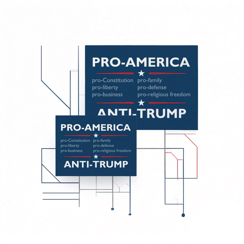 Pro-America Anti-Trump Yard Sign