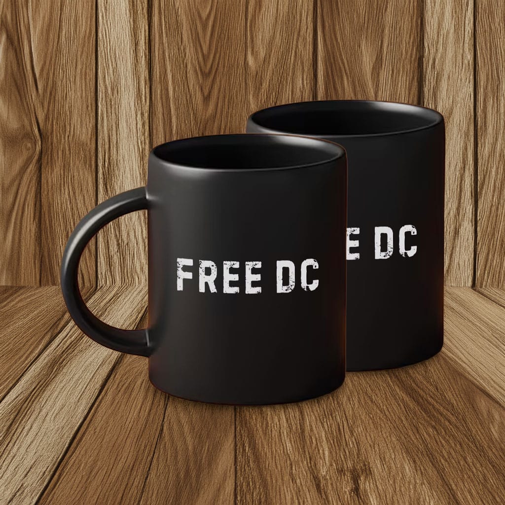 Resist Federal Overreach, Anti Trump Political Protest Coffee Cup, Free DC Mug