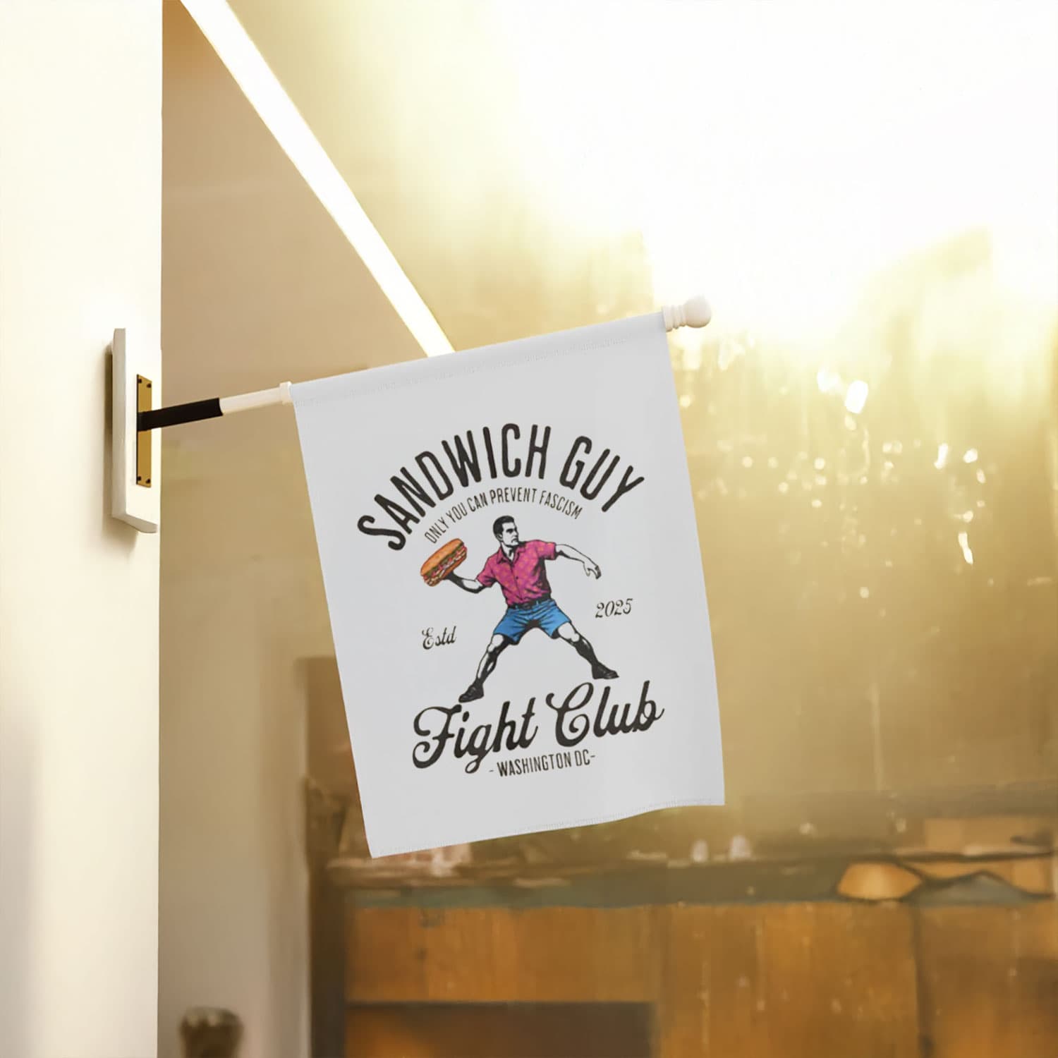 The Sandwich Guy Free DC Flag – Fight Club Protest Banner