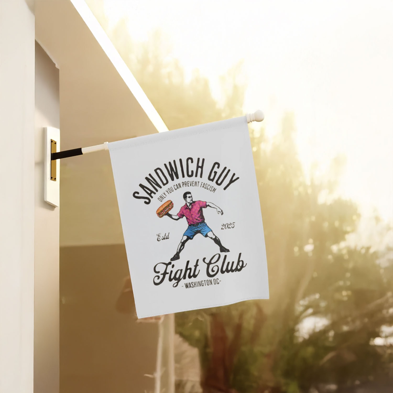 The Sandwich Guy Free DC Flag – Fight Club Protest Banner