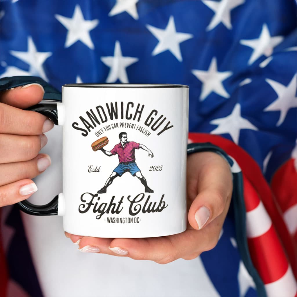 The Sandwich Guy Free DC Mug – Fight Club Protest Coffee Cup