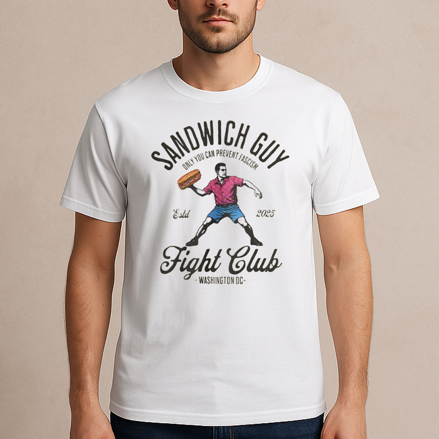The Sandwich Guy Free DC Shirt – Fight Club Protest Graphic Tee