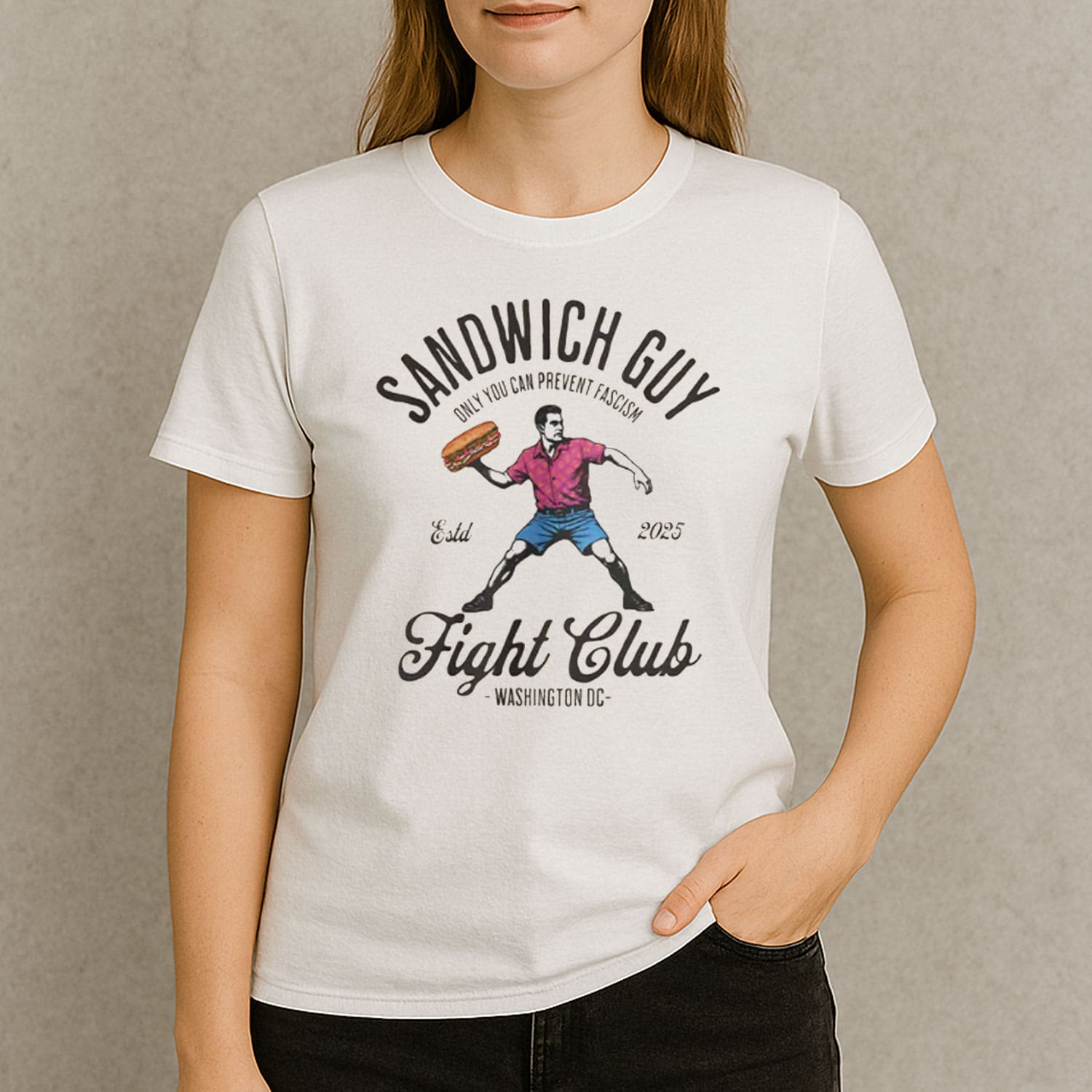 The Sandwich Guy Free DC Shirt – Fight Club Protest Graphic Tee