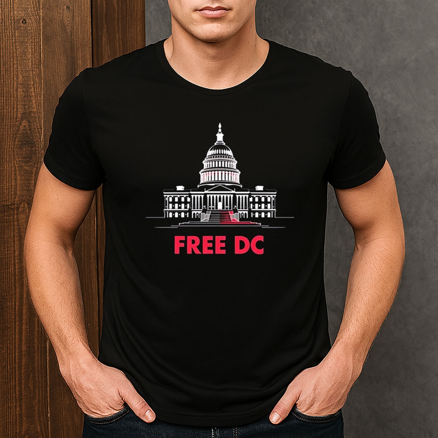 Washington Free DC T-Shirt – U.S. Capitol Protest Graphic Tee