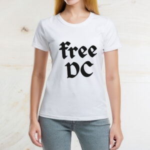 Free DC Cropped Comfort Colors T-Shirt – Anti-Trump Political Protest Tee, Washington DC Rights Shirt