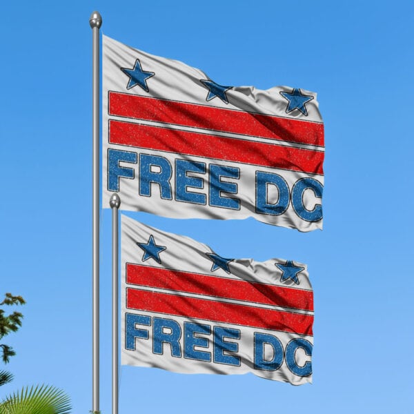 Free DC Flag – Anti-Trump Washington DC Statehood Flag