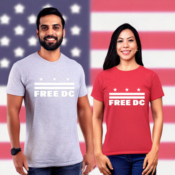 Free DC Political Statement Top, Washington DC Statehood T-Shirt